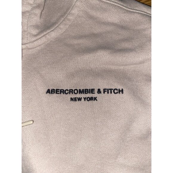 Abercrombie & Fitch Mens Beige Full Zip Hoodie Sweatshirt Large - Picture 2 of 4